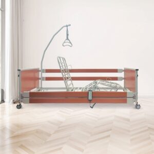 Krevat spitalor full elektrik , me 4 motorr, rrota, mbajtese anesore, suport pacienti - Figura 1