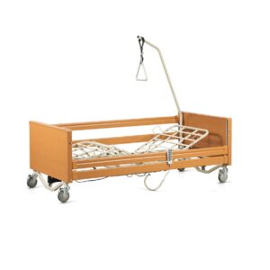 Krevat spitalor full elektrik, me 4 motorr, rrota, mbajtese anesore, suport pacienti - Figura 1