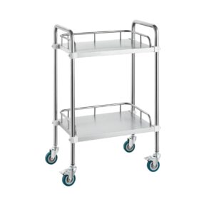 Tavoline inoksi me 2 nivele ,me rrota - Figura 1